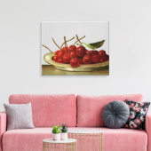  Bowl van Rode Kersen Canvas Afdruk (Insitu (Woonkamer))