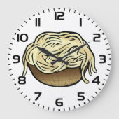 Bowl van Spaghetti Pasta Noodle Food Grote Klok (Voorkant)