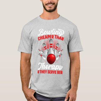 Bowlen goedkoper dan therapie en ze serveren bier t-shirt