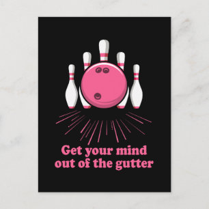 Bowlen Haal je geest uit de goot Funny Bowler Feestdagenkaart