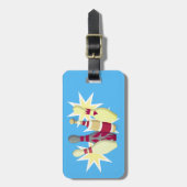 Bowlen in vintage stijl bagagelabel (Voorkant verticaal)