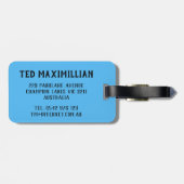 Bowlen in vintage stijl bagagelabel (Achterkant horizontaal)