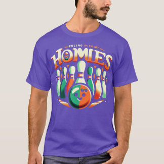 Bowlen met mijn homies Funny Bowler Mannen Wo T-shirt