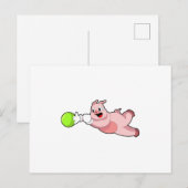 Bowlen met varkens Bowling bal Briefkaart (Voorkant / Achterkant)