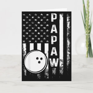 Bowlen Papaw Amerikaanse Vlag Vintage Kerstmis Xma Kaart