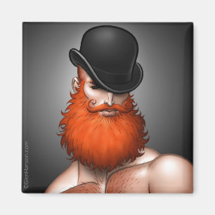 "Bowler Beard" Magnet door Glen Hanson Magneet