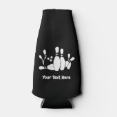 Bowler Bowling Ball Pins Aangepast Flesjeskoeler (Voorkant)