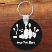 Bowler Bowling Ball Pins Aangepast Sleutelhanger (Voorkant)