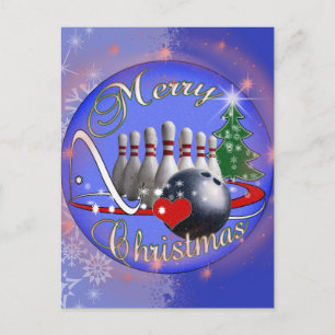BOWLER/BOWLING MERRY CHRISTMAS FEESTDAGENKAART