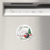 BOWLER/BOWLING MERRY CHRISTMAS MAGNEET (Insitu (Vaatwasser))