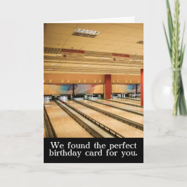 Bowler Bowling rechtsboven je Alley Fun Birthday Kaart