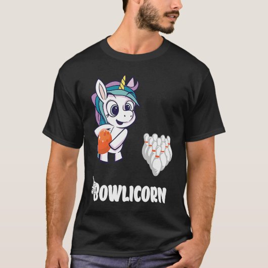 Bowler Bowling Unicorn Strike Bowling Pin Bowling T-shirt (Voorkant)