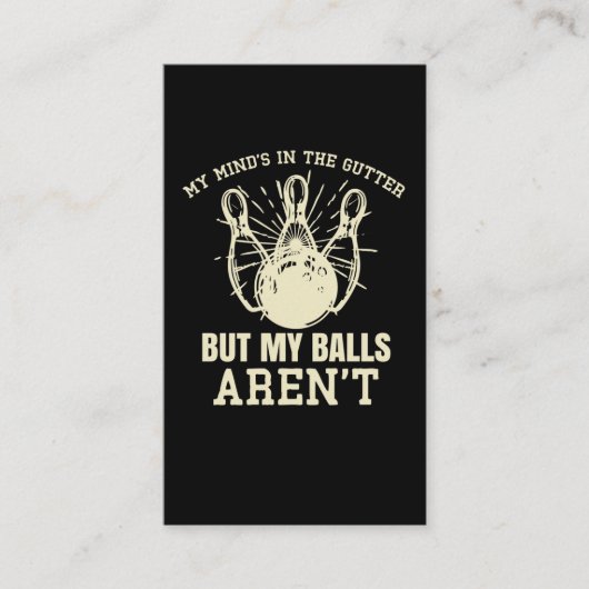 Bowler Humor Witty Bowling Quote Visitekaartje (Voorkant)