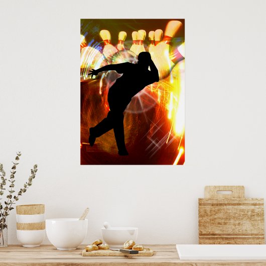 Bowler met Strike Explosion Poster (Keuken)