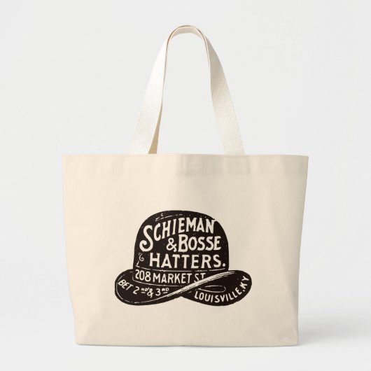 Bowler Pet Advertisement Grote Tote Bag (Voorkant)