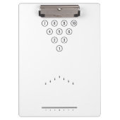 Bowler's Best Friend Bowling Pins en Lane Chart Klembord (Voorkant)