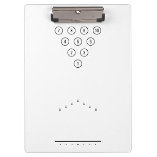 Bowler's Best Friend Bowling Pins en Lane Chart Klembord