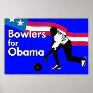 Bowlers voor het Obama-Poster Poster
