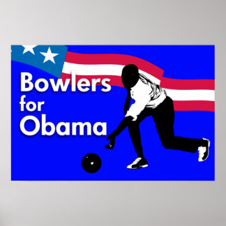 Bowlers voor het Obama-Poster Poster