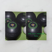 Bowles de pelouse noire, carte d'anniversaire (Intérieur)