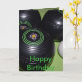 Bowles de pelouse noire, carte d'anniversaire (Fleur jaune)