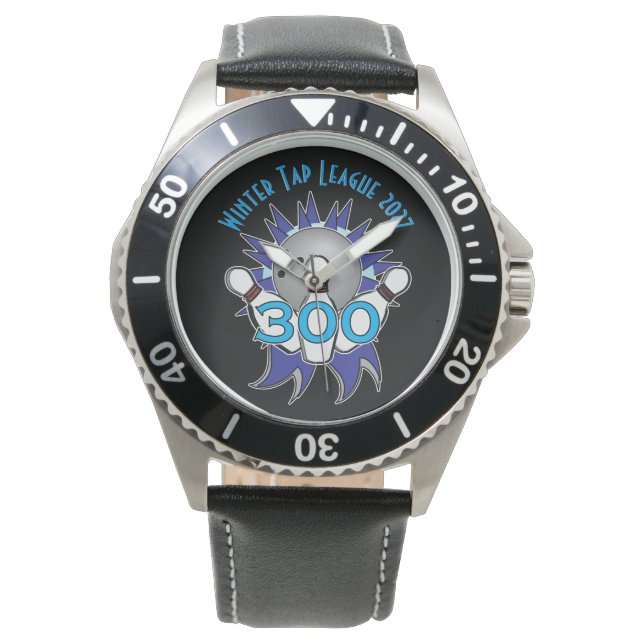 Bowling 300 Bowler Award Horloge (Voorkant)