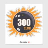 Bowling 300 Club, Bowling Ball & Sinaasappel, Viny Sticker (Vel)