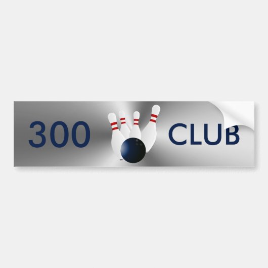 Bowling 300 Club Bumpersticker (Voorkant)