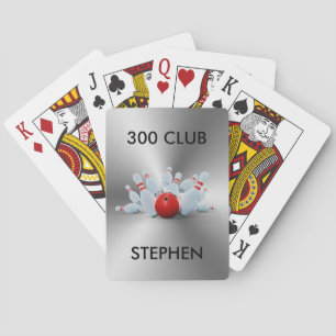 Bowling 300 Club Gepersonaliseerd Pokerkaarten