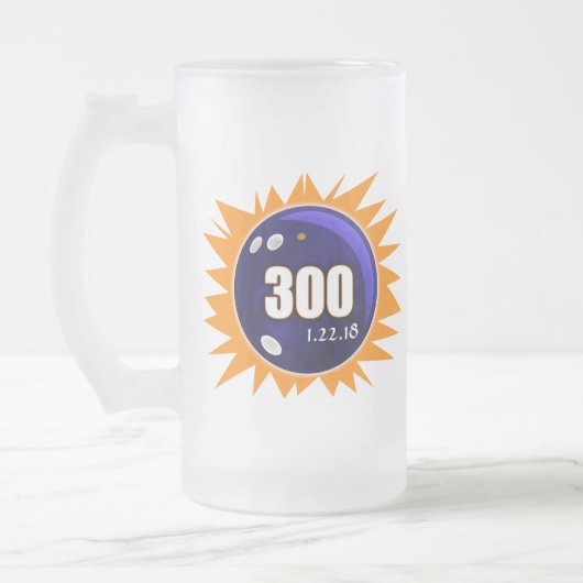Bowling 300 Game Frosted Mug (Gauche)