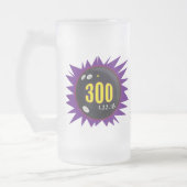 Bowling 300 Game, Paars met Bowling Bal Kunst, Matglas Bierpul (Links)