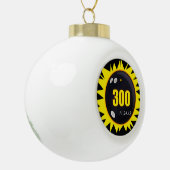 Bowling 300, Perfect Game, Bowling Ball Keramische Bal Ornament (Links)