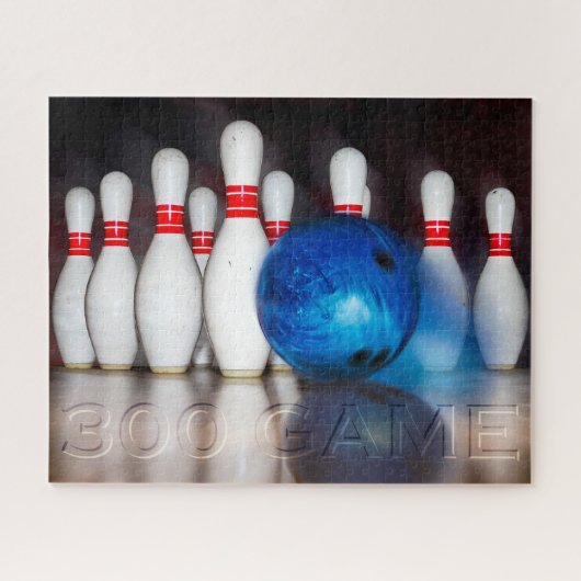 Bowling 300 spel, bowlingbal en 10 pinnen legpuzzel (Horizontaal)