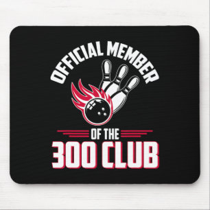Bowling 300 T-shirt 300 Club-lid Funny Bowler Cade Muismat