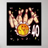 Bowling 40e verjaardag Bowling thema 40 jaar oude