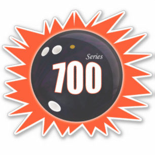 Bowling 700 reeks, Bowling Ball met rood, vinyl Sticker