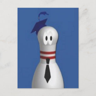 Bowling Afstudeerder Briefkaart