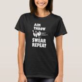 Bowling Aim Throw Swear Repeteer Bowler T-shirt (Voorkant)
