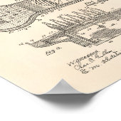 Bowling Alley 1906 Patent Art Old Peper Poster (Hoek)