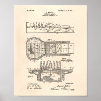 Bowling Alley 1906 Patent Art Old Peper