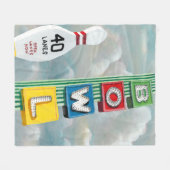 Bowling Alley Artwork Fleece Deken (Voorkant (Horizontaal))