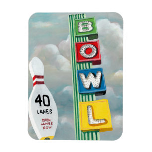 Bowling Alley Artwork Magneet