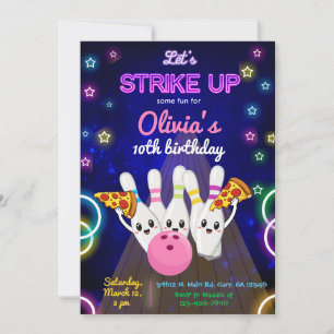 Bowling, amusez-vous les filles, invitation d'anni