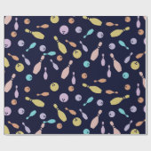 Bowling and Ball Pattern Cadeaupapier (Vlak)