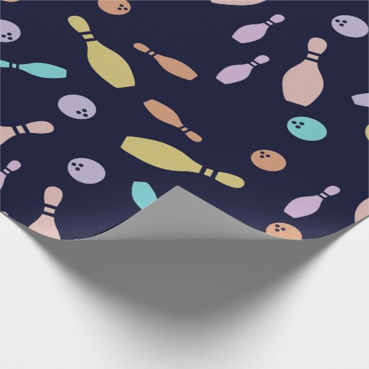 Bowling and Ball Pattern Cadeaupapier (Hoek)