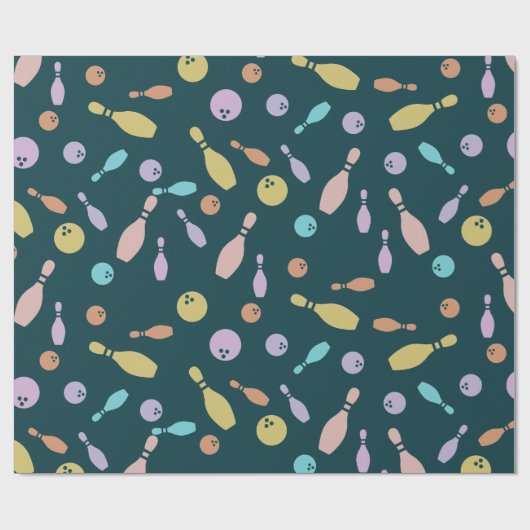 Bowling and Ball Pattern Cadeaupapier (Vlak)
