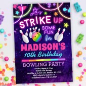 Bowling Anniversaire de fête Invitation pour les f