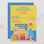 Bowling Anniversaire Fête Appartement Invitation (Devant / Derrière)