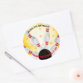 Bowling Anniversaire Fête Favoriser Stickers (Enveloppe)