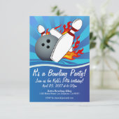 Bowling Anniversaire Fête Invitation (Debout devant)